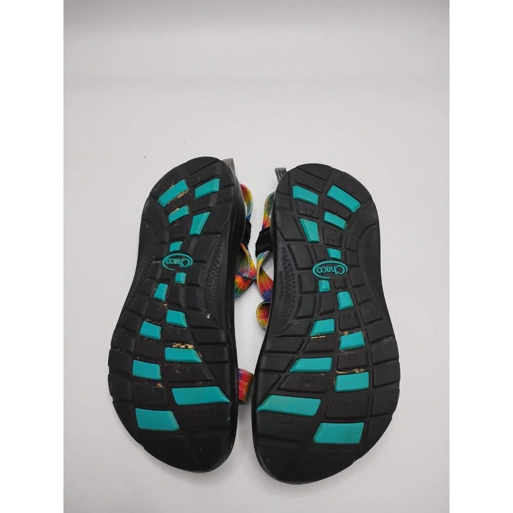 Chaco Z1 Ecotread Sandals Tie Dye Rainbow Multicolor Kids Youth Size 4